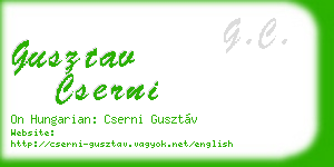 gusztav cserni business card
