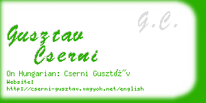 gusztav cserni business card